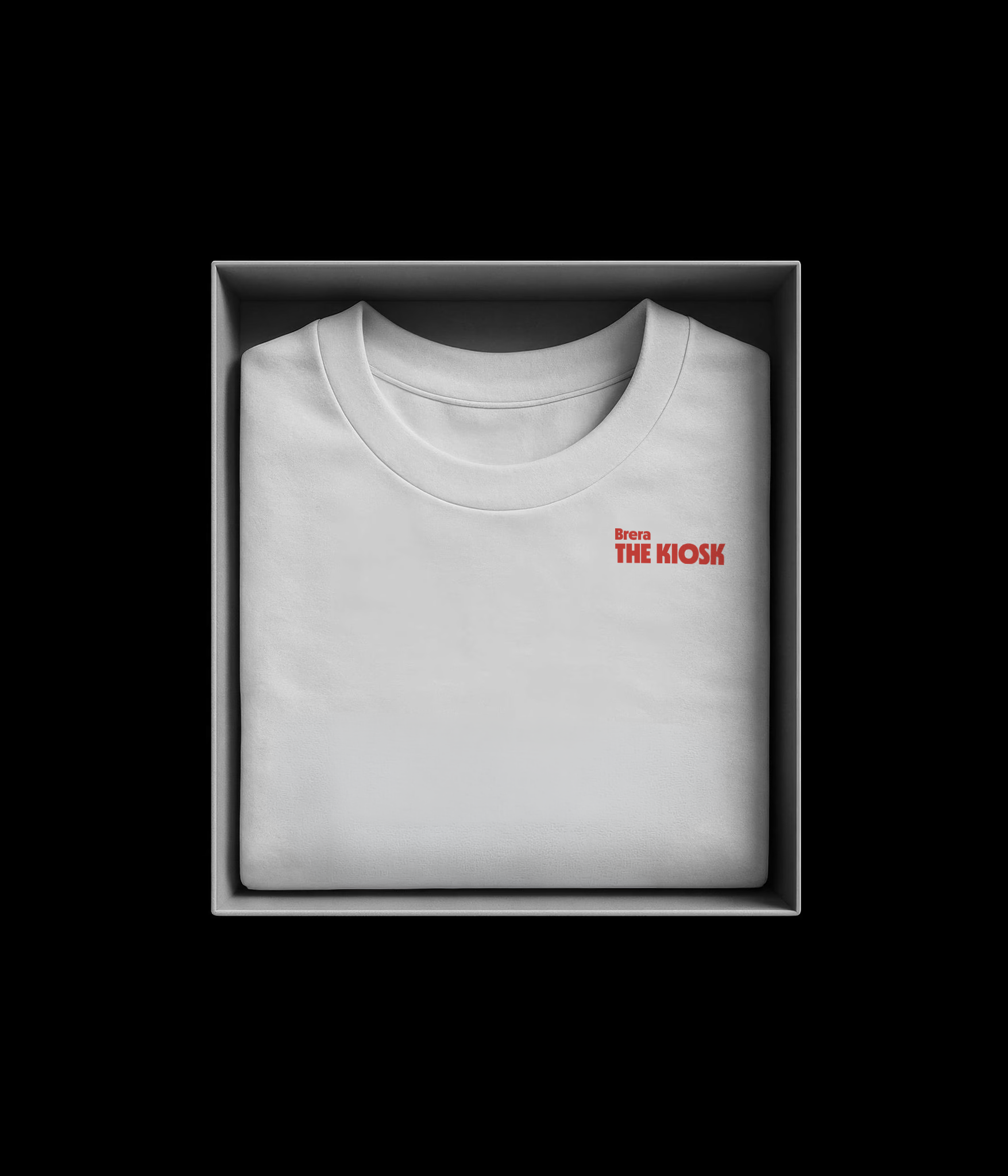 Folded Brera The Kiosk Summer Tee in a presentation box